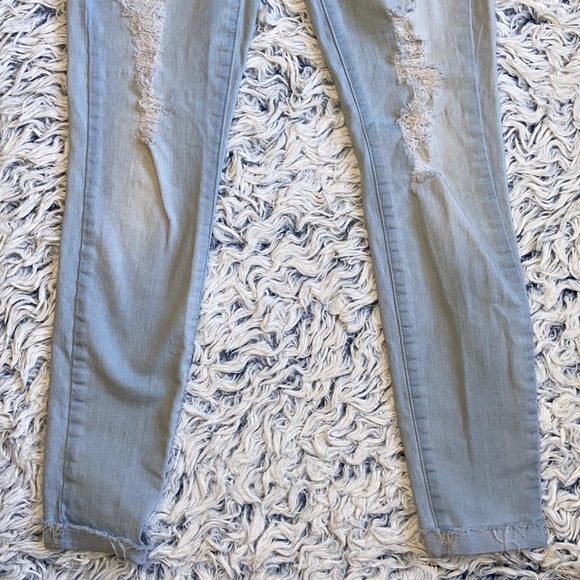 PacSun Super Stretch Distressed Blue Ankle Jegging Size 25 - Picture 4 of 10